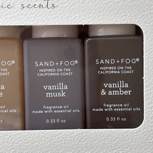 Sand + Fog Fragrance Diffuser Oils 6 Pack Vanilla Musk Amber Sands Tahitian Etc - Picture 4 of 7